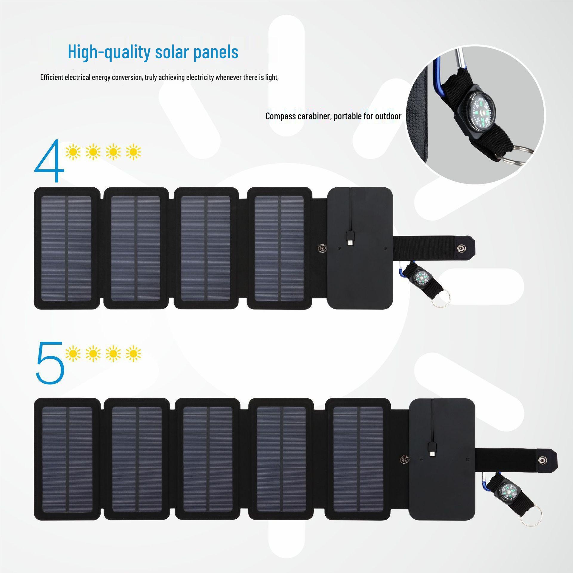 Universal Portable Folding Solar Charger for Outdoor Use 4-panel solar чёрный
Universal Portable Folding Solar Charger for Outdoor Use 4-panel solar чёрный