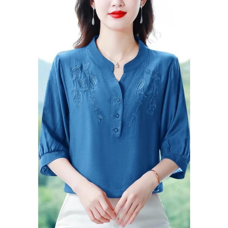 Fashionable Embroidered Cotton and Linen Embroidered Shirts for Autumn New Style Three-quarter Sleeves 4XL синій
Fashionable Embroidered Cotton and Linen Embroidered Shirts for Autumn New Style Three-quarter Sleeves 4XL синій