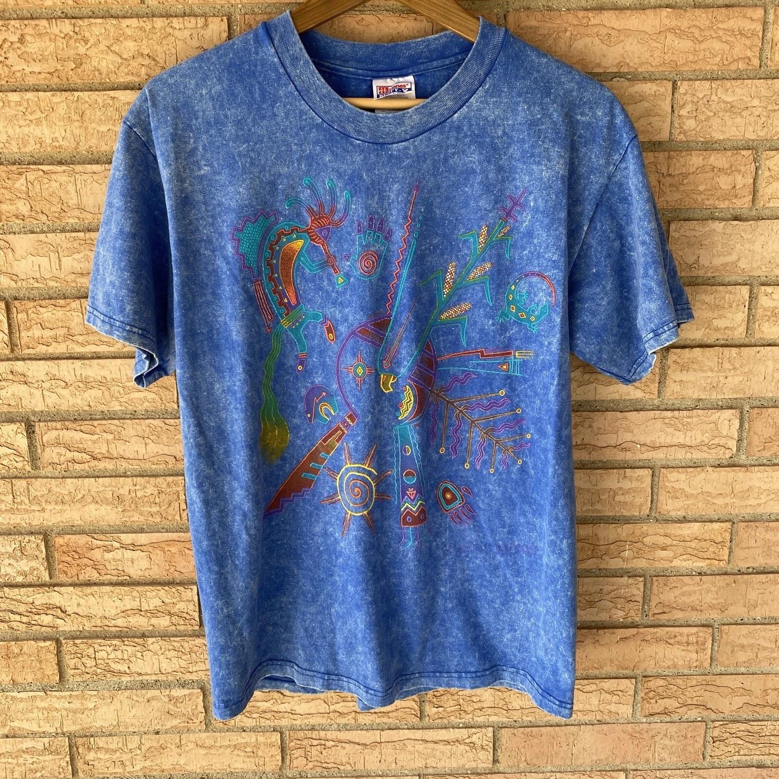 90s Kokopelli Thunderbird Aztec graphic Grand Canyon acid wash blue t-shirt sz L XL
90s Kokopelli Thunderbird Aztec graphic Grand Canyon acid wash blue t-shirt sz L XL