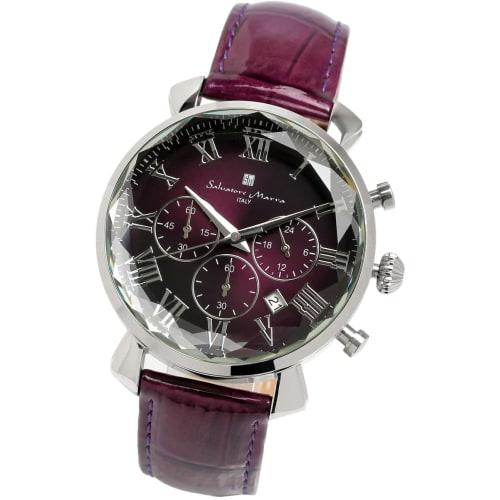 Salvatore Marra Men s Chronograph Wristwatch with Faceted Glass, Purple, SM19104-SSPL
Salvatore Marra Men s Chronograph Wristwatch with Faceted Glass, Purple, SM19104-SSPL