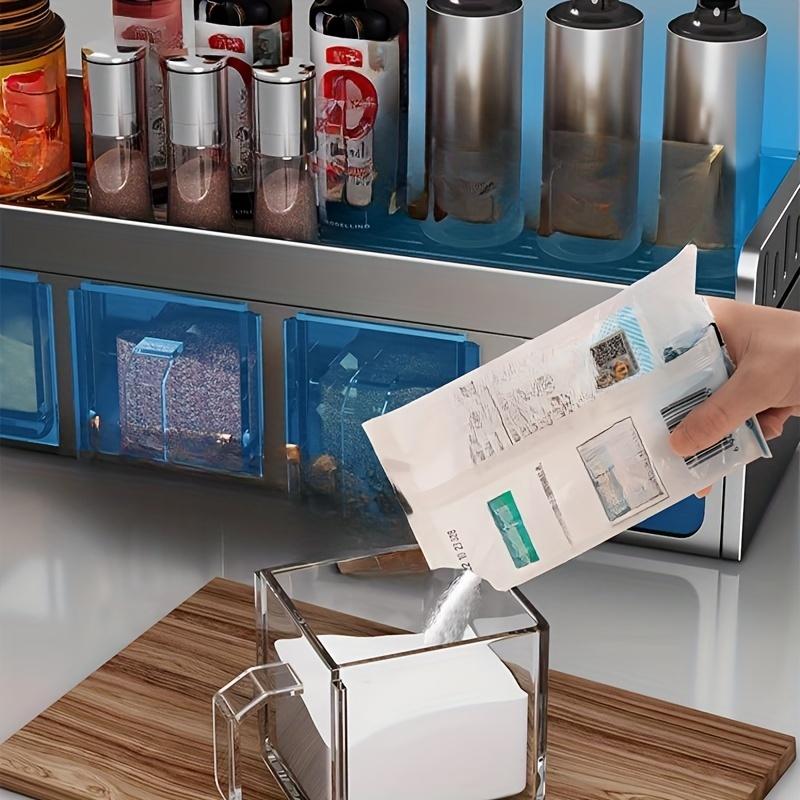 Wall mounted kitchen spice rack storage set without drilling, with sealed containers and distributors, suitable for home use
Wall mounted kitchen spice rack storage set without drilling, with sealed containers and distributors, suitable for home use