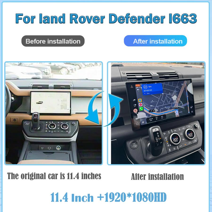 11.4Inch screen for Land Rover Defender 90/110/130 L663 2020-2024 displays all the functions of the original car system AC Pane
11.4Inch screen for Land Rover Defender 90/110/130 L663 2020-2024 displays all the functions of the original car system AC Pane