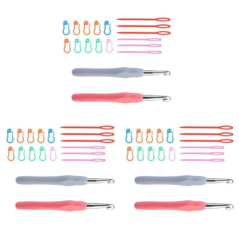 57Pcs Big Eye Yarn Knitting Needle Ergonomic Crochet Hook Stiching Marker with Case for Beginner Experienced Hobbyist 1
57Pcs Big Eye Yarn Knitting Needle Ergonomic Crochet Hook Stiching Marker with Case for Beginner Experienced Hobbyist 1
