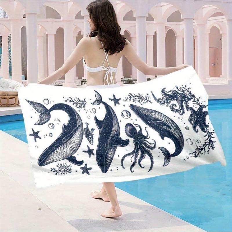 1pc Microfiber Large Tropical Ocean Animal Print Beach Towel Lightweight Quick-dry Highly Absorbent Soft Large Size Suitable for W40*H60(CM)
1pc Microfiber Large Tropical Ocean Animal Print Beach Towel Lightweight Quick-dry Highly Absorbent Soft Large Size Suitable for W40*H60(CM)