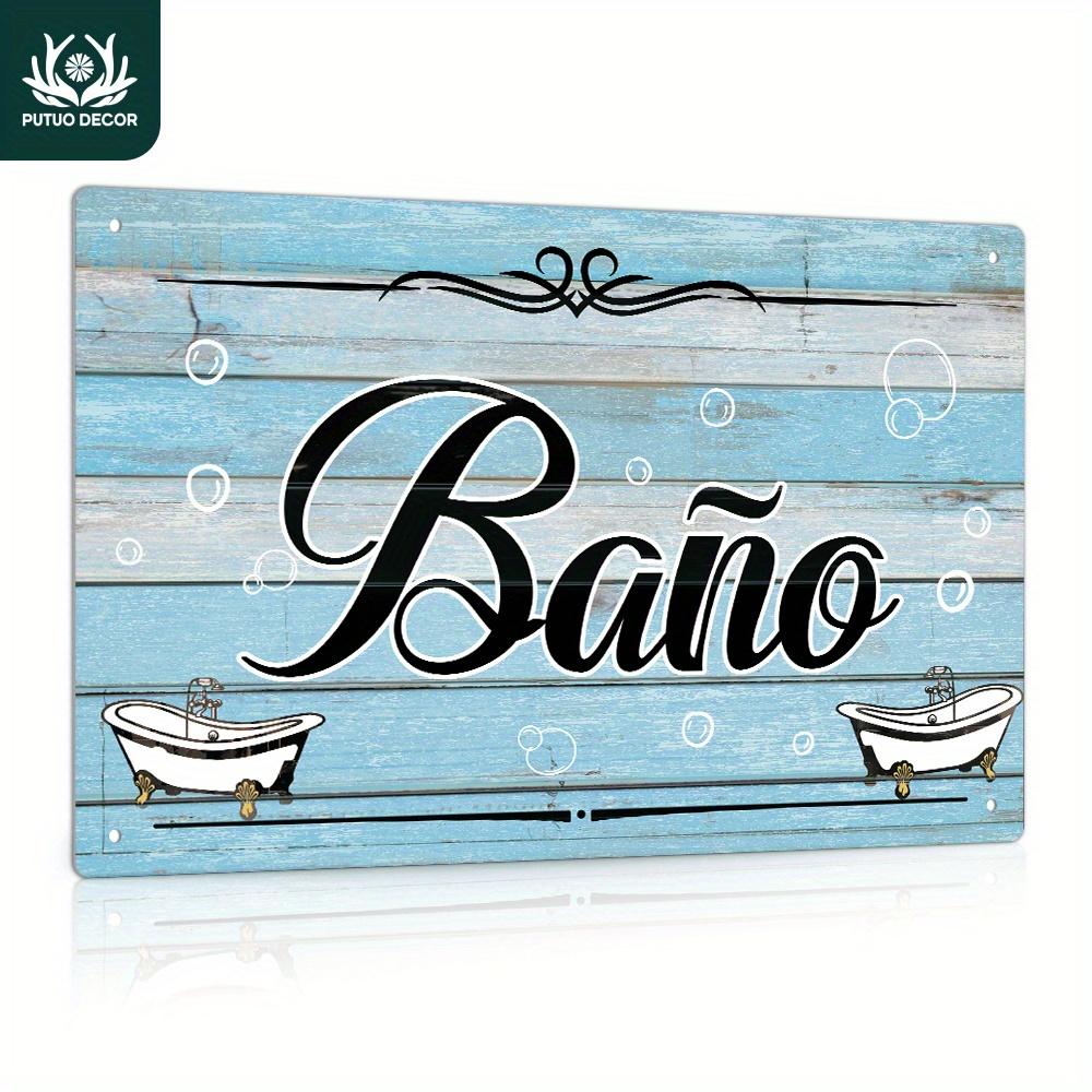 Vintage Blue Wood Style Bao Spanish Bathroom Sign Metal Tin Sign Iron Painting Wall Art Plaque for Home Restroom Decor 20x30cm(7.8x11.8inch)
Vintage Blue Wood Style Bao Spanish Bathroom Sign Metal Tin Sign Iron Painting Wall Art Plaque for Home Restroom Decor 20x30cm(7.8x11.8inch)