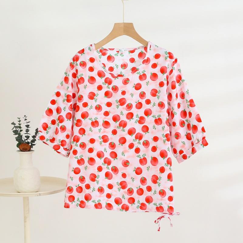 Футболка с рукавом до локтя, Сладкий цветочный принт, Стильный топ на кулиске, Летний тонкий пуловер большого размера 3XL
Футболка с рукавом до локтя, Сладкий цветочный принт, Стильный топ на кулиске, Летний тонкий пуловер большого размера 3XL