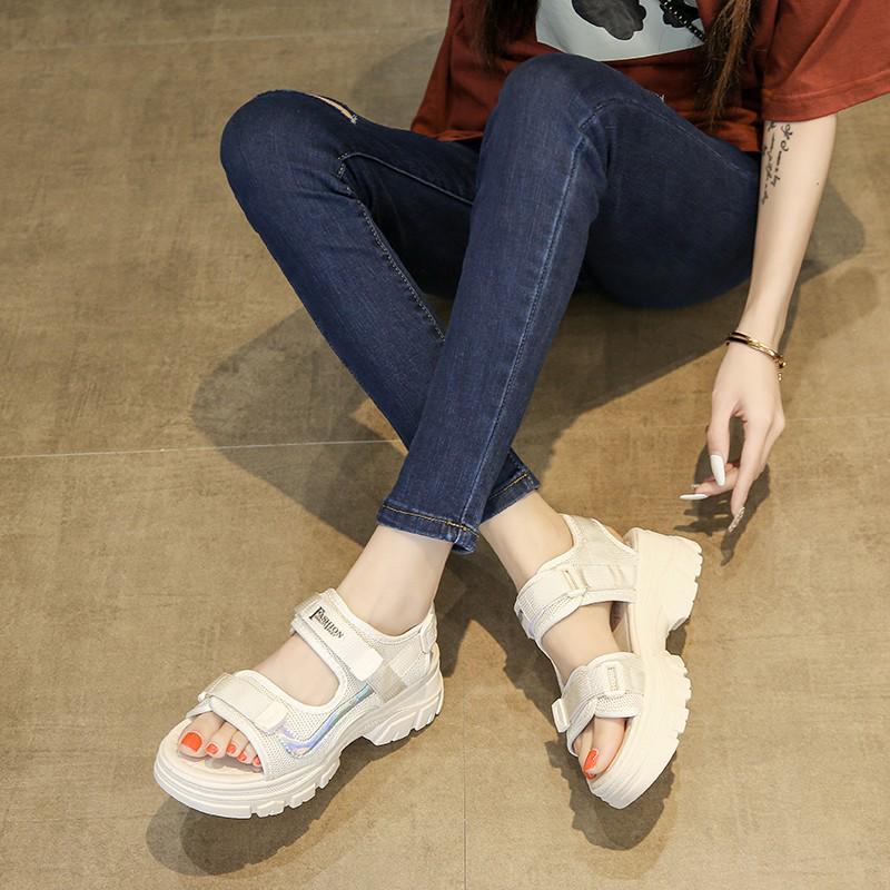 Fairy Style Women s Thick-Soled Velcro Sandals - Trendy Summer Dad Shoes for Skirt and Beach. 37
Fairy Style Women s Thick-Soled Velcro Sandals - Trendy Summer Dad Shoes for Skirt and Beach. 37