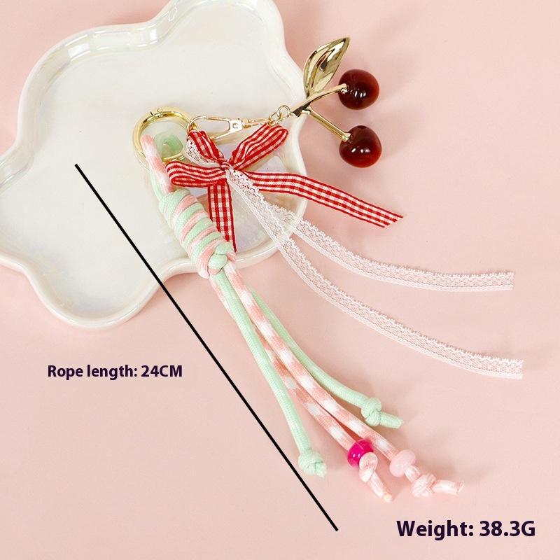 1 шт. Подвеска для сумки Y2K Корейский шарм Нейлоновый брелок из плетеного шнура ручной работы Ювелирное изделие Красочный брелок Подарок