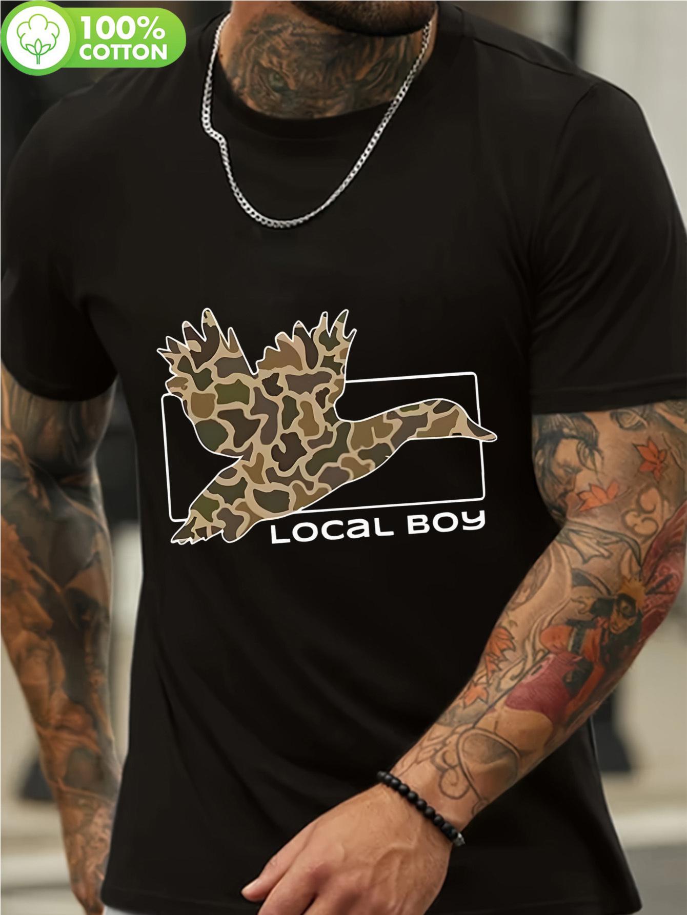 Plus-Size 100% Cotton T-shirt - Local Boy Spotted Duck Camo Print Bohemian Style Round Neck Short Sleeve L
Plus-Size 100% Cotton T-shirt - Local Boy Spotted Duck Camo Print Bohemian Style Round Neck Short Sleeve L
