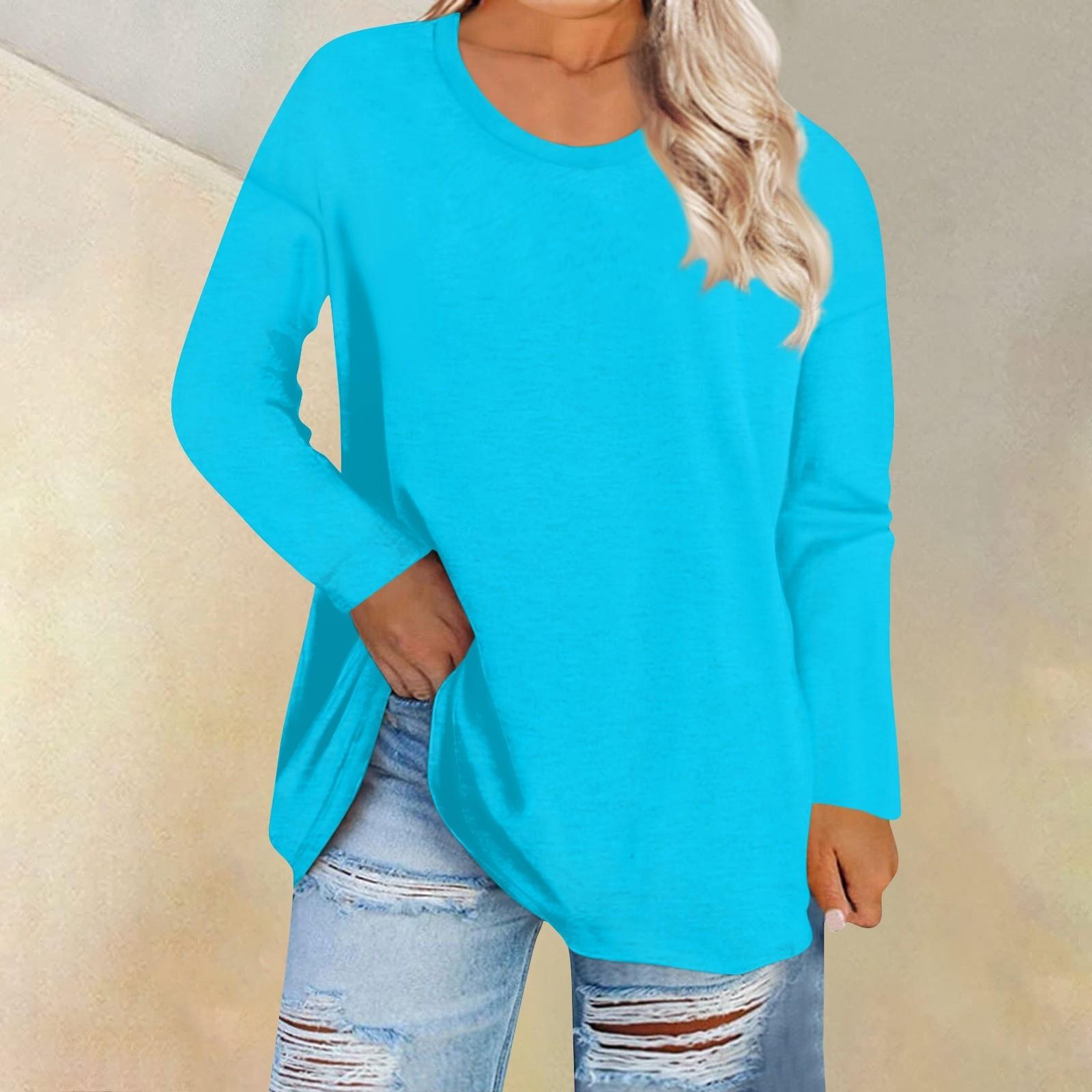 Жіноча велика вільна та зручна однотонна футболка з довгим рукавом і круглим вирізом XXXL
Жіноча велика вільна та зручна однотонна футболка з довгим рукавом і круглим вирізом XXXL