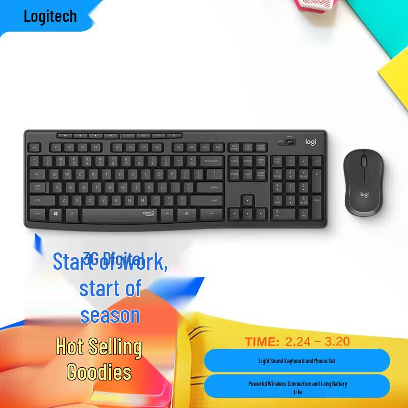 Logitech MK295 Silent Wireless Keyboard and Mouse Combo
Logitech MK295 Silent Wireless Keyboard and Mouse Combo