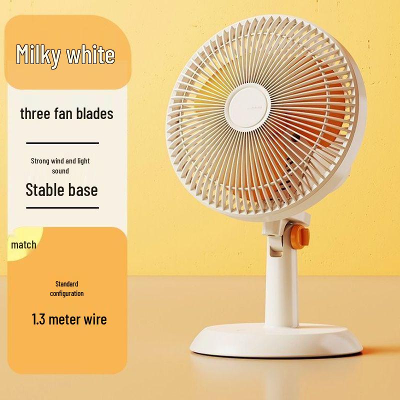 Compact Electric Desk Fan with Rotating Head - High Wind Power & Silent Operation for Home, Dorm, or Office Use 1.3m Power Cord
Compact Electric Desk Fan with Rotating Head - High Wind Power & Silent Operation for Home, Dorm, or Office Use 1.3m Power Cord