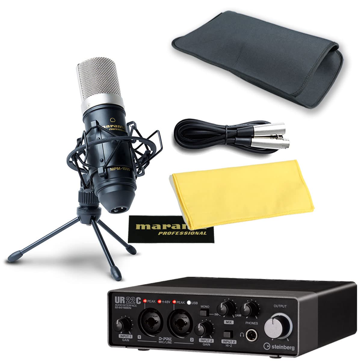 STEINBERG UR22C Condenser Microphone Set with Sleeve Bag / USB3.0 чорний 
STEINBERG UR22C Condenser Microphone Set with Sleeve Bag / USB3.0 чорний