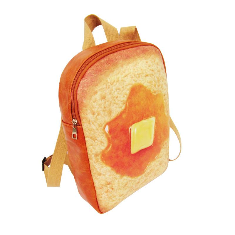 Women funny Toast backpack female school bag cute creative fun student bag
Women funny Toast backpack female school bag cute creative fun student bag