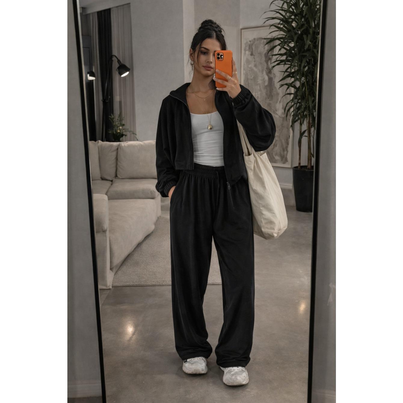 women s Loose Fit Velvet Tracksuit Zip Up Long Sleeve Jacket Drawstring Pants Casual Two Piece Outfit Set XL
women s Loose Fit Velvet Tracksuit Zip Up Long Sleeve Jacket Drawstring Pants Casual Two Piece Outfit Set XL