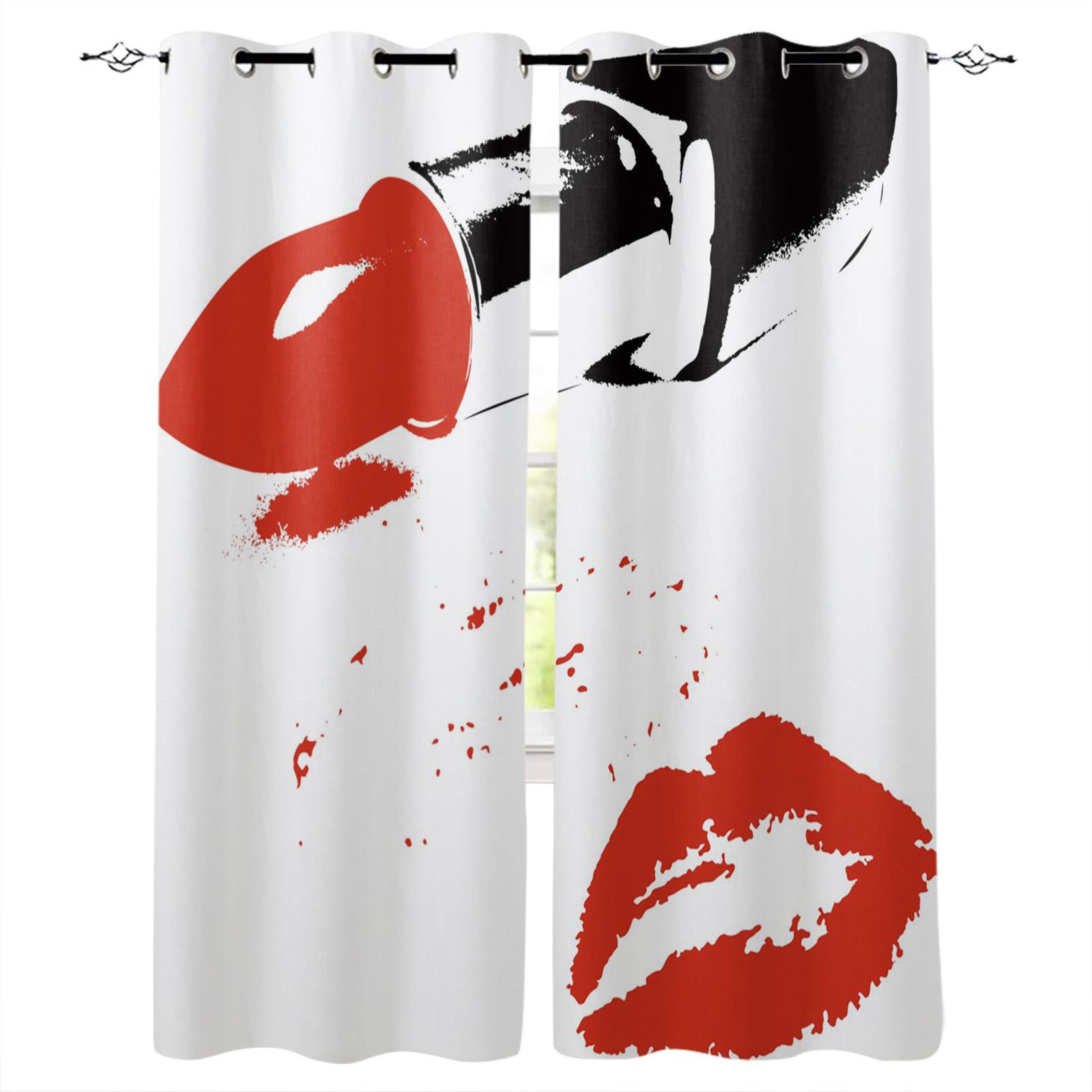 Red Lipstick Cosmetic Lips White Blackout Curtains For Living Room Bedroom Printed Window Treatment Drapes Home Decor W135 x H60cm
Red Lipstick Cosmetic Lips White Blackout Curtains For Living Room Bedroom Printed Window Treatment Drapes Home Decor W135 x H60cm