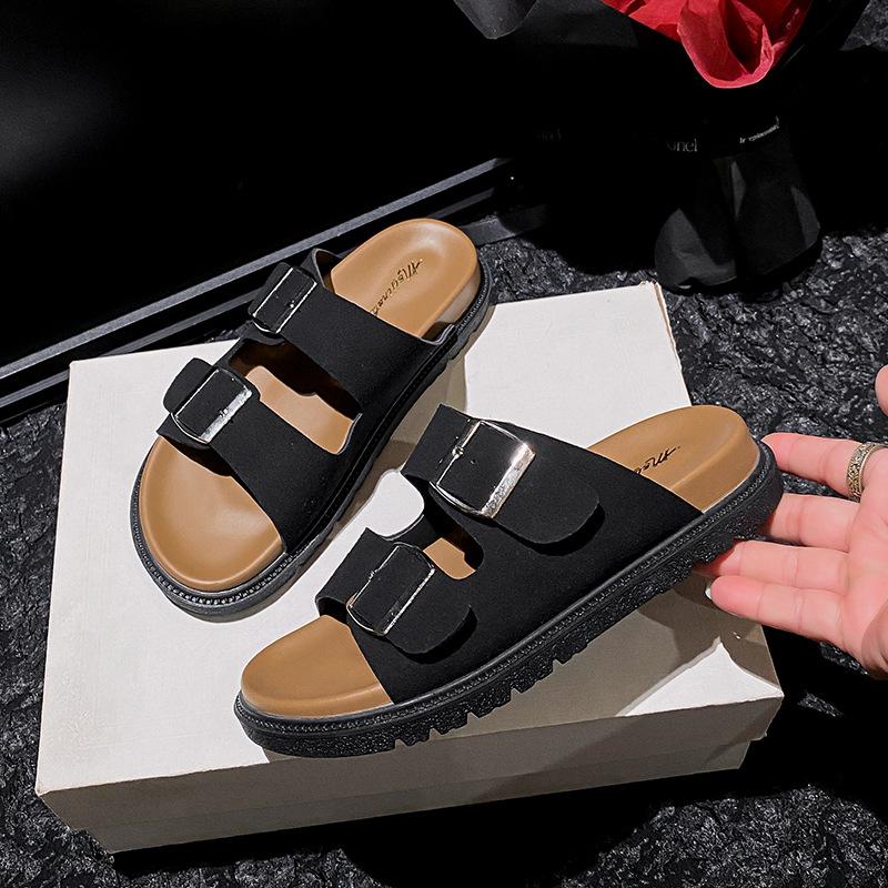 Новые шлепанцы на плоской подошве, одно слово, с квадратной пряжкой, на толстой подошве, пляжные, крутые, женские 43
Новые шлепанцы на плоской подошве, одно слово, с квадратной пряжкой, на толстой подошве, пляжные, крутые, женские 43