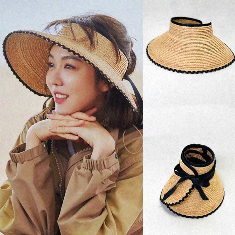 Beach vacation style raffia straw hat for women, summer outdoor travel large brim sunshade UV protection open-top sun hat M(56-58cm)
Beach vacation style raffia straw hat for women, summer outdoor travel large brim sunshade UV protection open-top sun hat M(56-58cm)