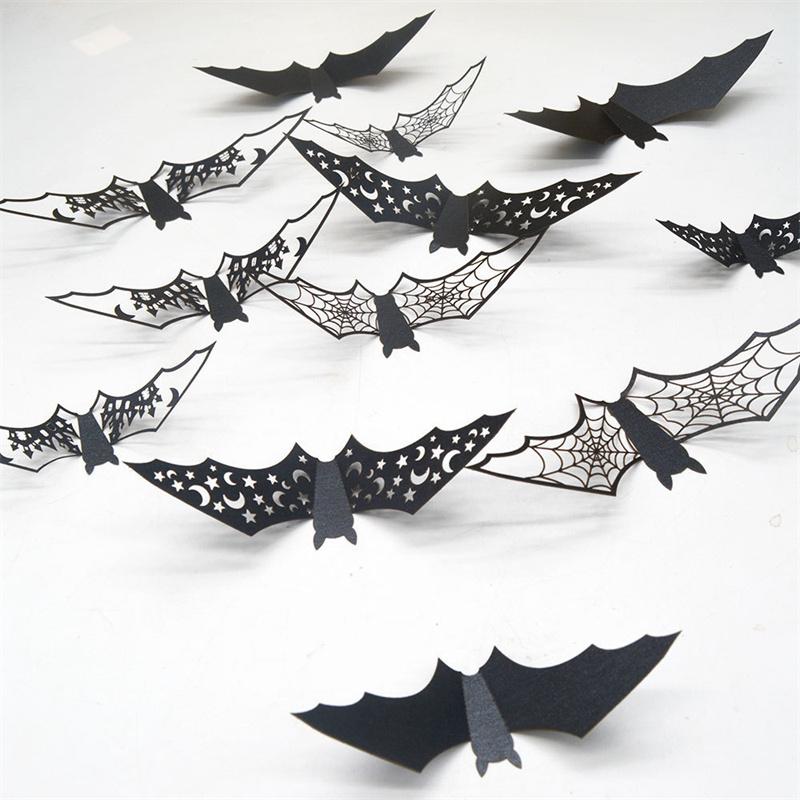 New 48Pcs Halloween 3D Hollow Bat Wall Stickers Black Bat Sticker Room Decor Party DIY Decals Halloween Horror Bats Removable
New 48Pcs Halloween 3D Hollow Bat Wall Stickers Black Bat Sticker Room Decor Party DIY Decals Halloween Horror Bats Removable