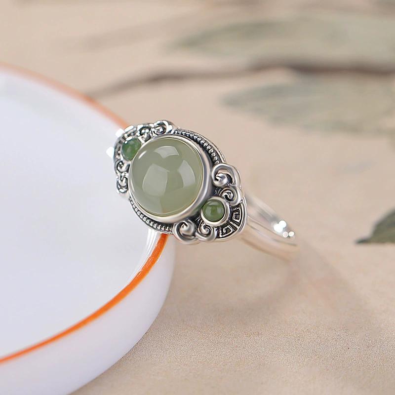 Ethnic Style Thai Silver Flower Green Stone Adjustable Finger Rings For Women Fashion New Jewelry Gift Party anillos resizable
Ethnic Style Thai Silver Flower Green Stone Adjustable Finger Rings For Women Fashion New Jewelry Gift Party anillos resizable