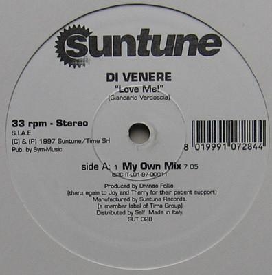 12inch Record NICOLA DI VENERE - Love Me! SUT028 Suntune 1997 Italy Dance & Electronica Used
12inch Record NICOLA DI VENERE - Love Me! SUT028 Suntune 1997 Italy Dance & Electronica Used
