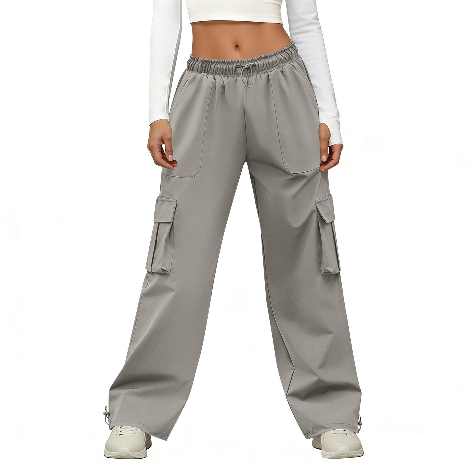 Women’s Wide Leg Cargo Pants High Waist Elastic Waistband Loose Fit Trousers with Multiple Pockets Casual Streetwear L
Women’s Wide Leg Cargo Pants High Waist Elastic Waistband Loose Fit Trousers with Multiple Pockets Casual Streetwear L