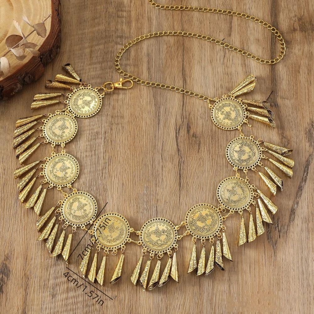 Ethnic Style Turquoise Waist Chain Vintage Beach Body Chain Bohemian Waist Belt Dress Decoration Style6-Gold
Ethnic Style Turquoise Waist Chain Vintage Beach Body Chain Bohemian Waist Belt Dress Decoration Style6-Gold