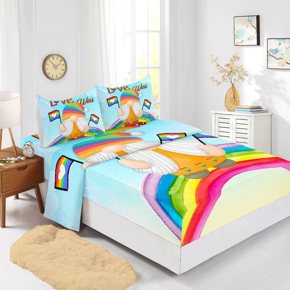 Rainbow Gradual Change Color Four-Piece Mattress Digital Printing Mattress Protective Cover Bedding (90cm * 190cm * 40cm) Pillowcase * 1
Rainbow Gradual Change Color Four-Piece Mattress Digital Printing Mattress Protective Cover Bedding (90cm * 190cm * 40cm) Pillowcase * 1