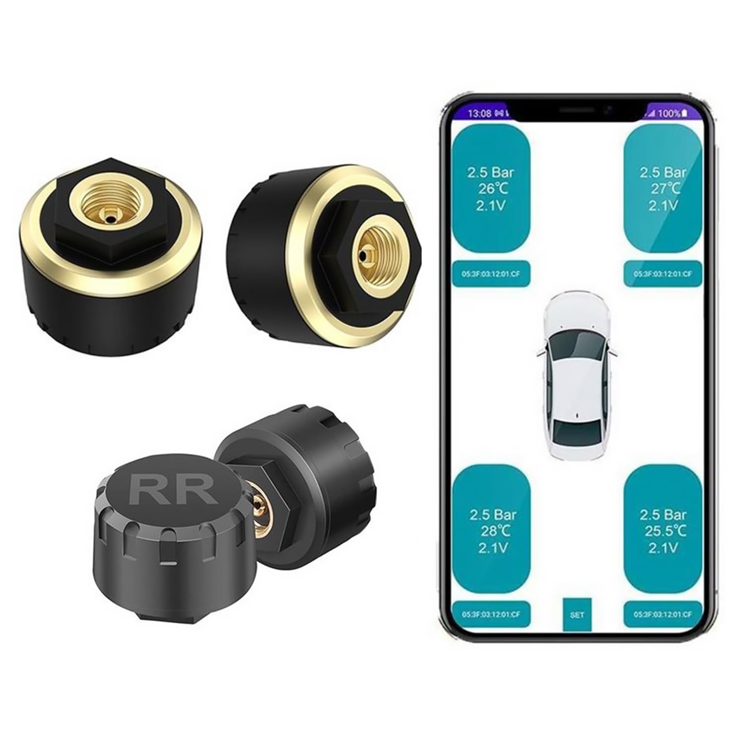Tigwiss Tire Pressure Monitor TPMS Detector Portable Detection System High Accuracy Multifunctional Waterproof Air Pressure Sensor Wireless Bluet
Tigwiss Tire Pressure Monitor TPMS Detector Portable Detection System High Accuracy Multifunctional Waterproof Air Pressure Sensor Wireless Bluet