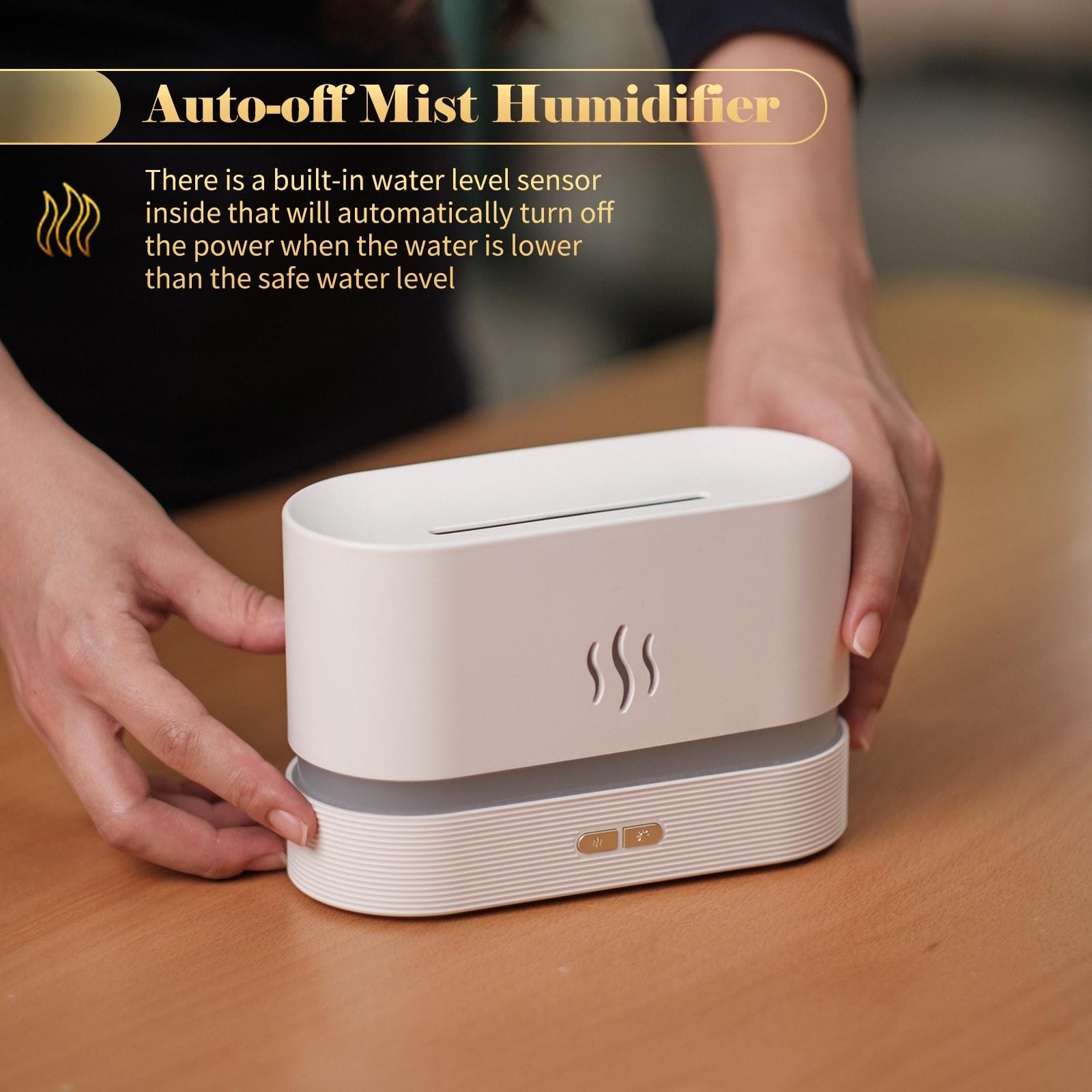 Simulation Flame Mist Humidifier Essential Oil Diffuser USB Plug-in 2 Brightness Night Light Quiet Cool Desktop Air Freshener Fake Fire Mist Maker Black
Simulation Flame Mist Humidifier Essential Oil Diffuser USB Plug-in 2 Brightness Night Light Quiet Cool Desktop Air Freshener Fake Fire Mist Maker Black