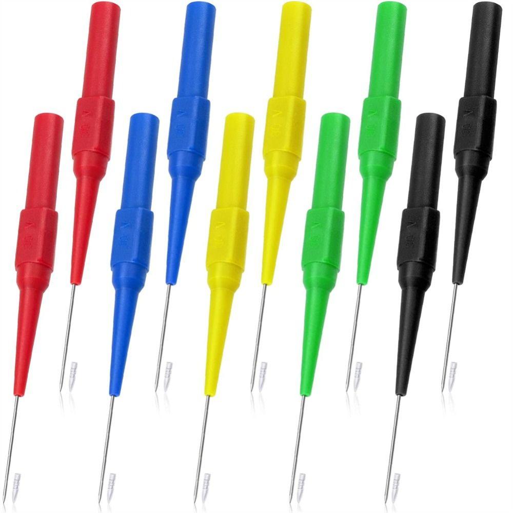 10Pcs 0.7mm Test Probe Pins Stainless Steel Multimeter Insulation Piercing Needle Banana Plug
10Pcs 0.7mm Test Probe Pins Stainless Steel Multimeter Insulation Piercing Needle Banana Plug