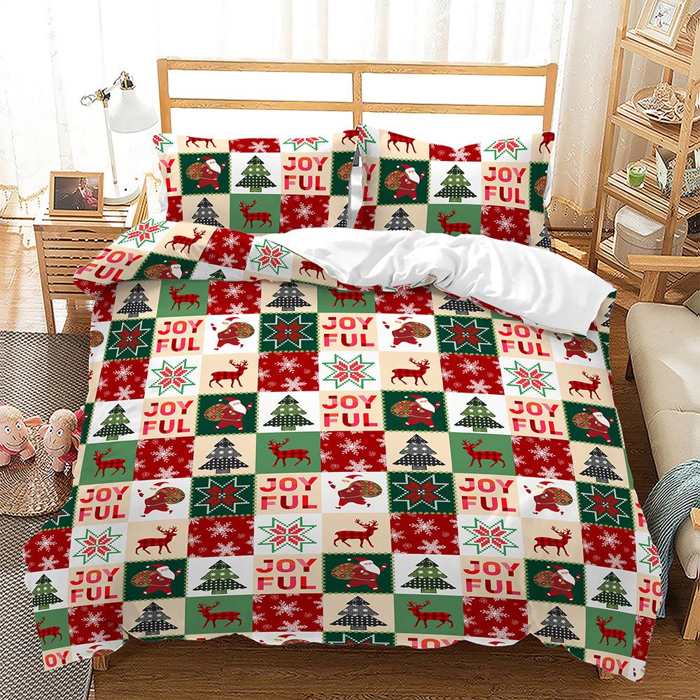 Christmas Plaid 3D Digital Print Bed Three-Piece Quilt Kit 135 * 200 (two-piece set) 90g
Christmas Plaid 3D Digital Print Bed Three-Piece Quilt Kit 135 * 200 (two-piece set) 90g