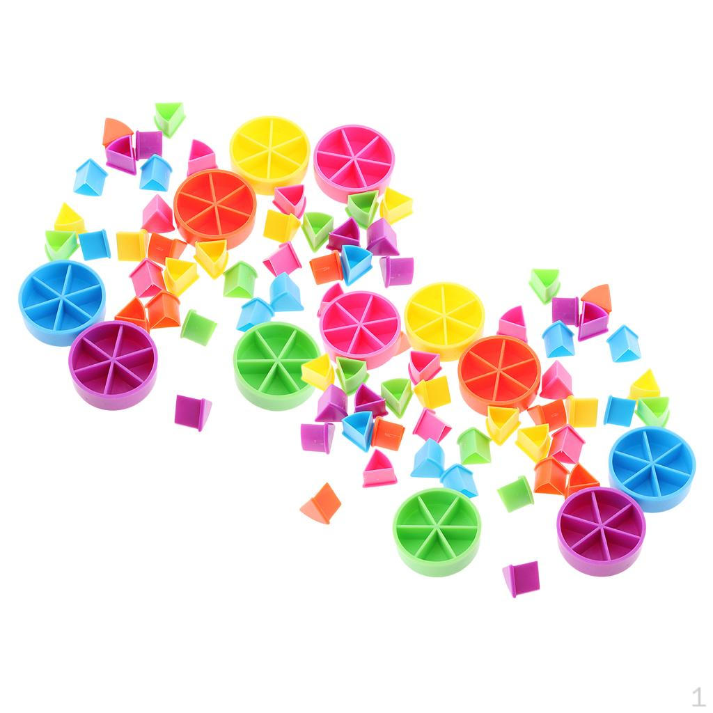 84 шт. для игровых фишек, секторов пирога, математического материала, тренировочного набора
84 шт. для игровых фишек, секторов пирога, математического материала, тренировочного набора