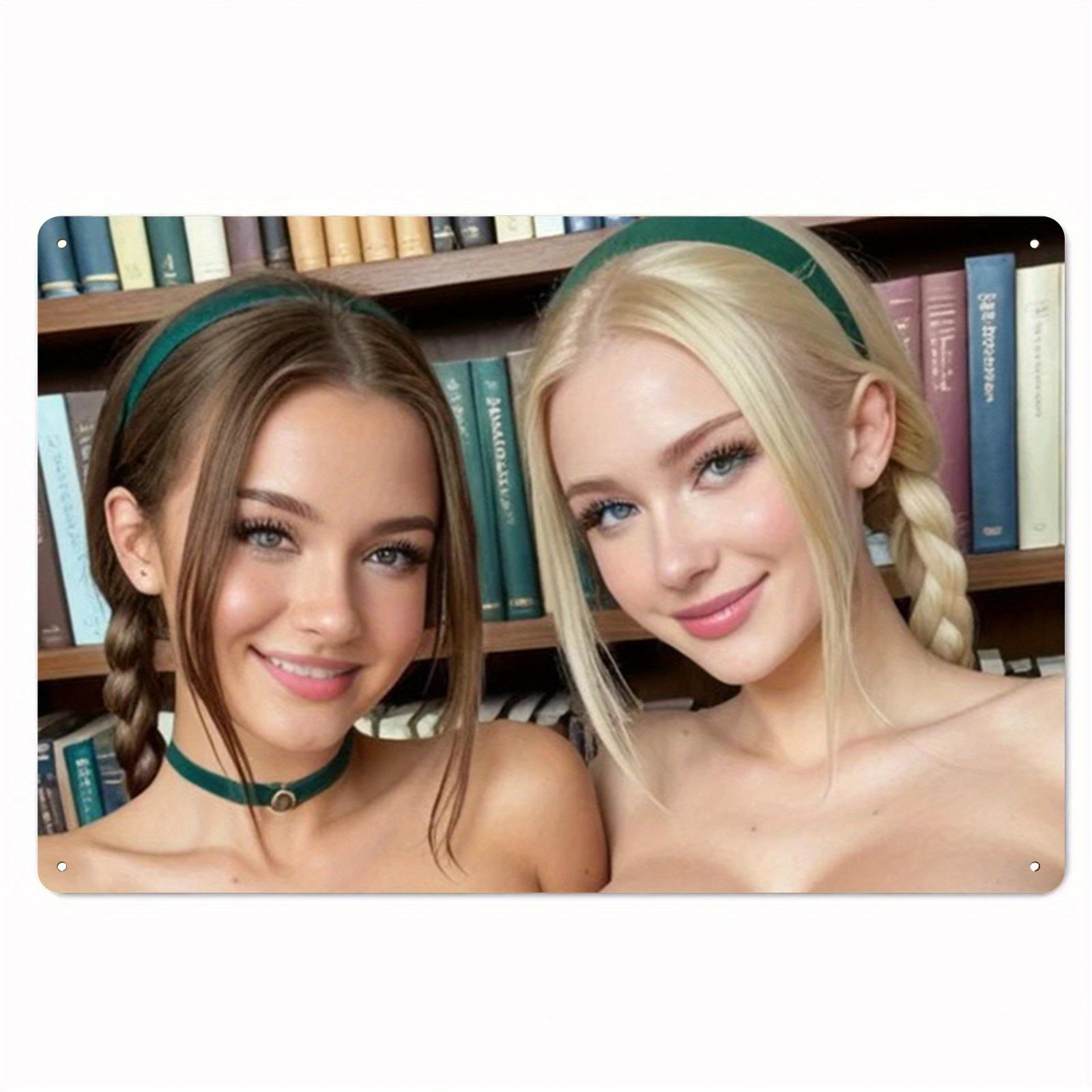 HD Tin Sign Two Library Girls with Braids Retro Metal Wall Decor for Man Cave Study Decor 20x30cm(7.8x11.8inch)
HD Tin Sign Two Library Girls with Braids Retro Metal Wall Decor for Man Cave Study Decor 20x30cm(7.8x11.8inch)
