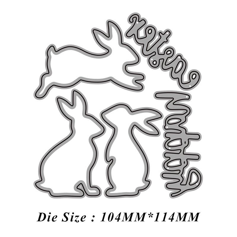 Easter Bunny Metal Carbon Steel Die-Cutters 1320 - DIY Cutting Dies, New Arrivals for March 104x114mm, 12g
Easter Bunny Metal Carbon Steel Die-Cutters 1320 - DIY Cutting Dies, New Arrivals for March 104x114mm, 12g