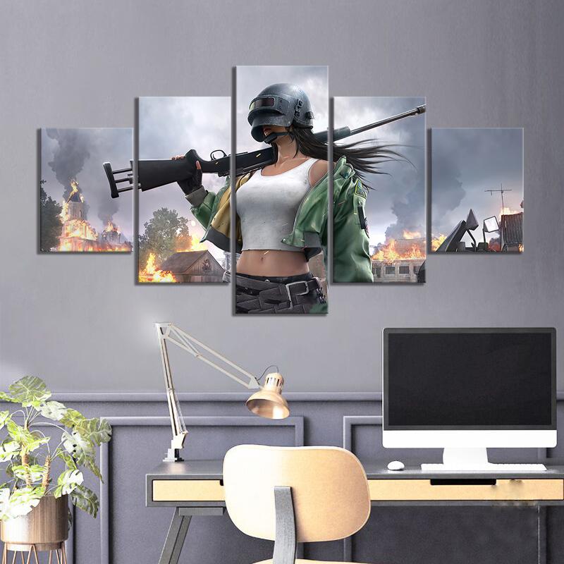 Girl PUBG FPS Game No Framed 5Pcs Decorative Wall Art Canvas Posters Pictures Paintings Home Decor for Living Room Decoration 20x35 20x45 20x55cm
Girl PUBG FPS Game No Framed 5Pcs Decorative Wall Art Canvas Posters Pictures Paintings Home Decor for Living Room Decoration 20x35 20x45 20x55cm