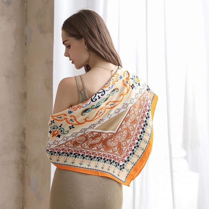 Travel Outside with Boho Retro Printed Square Scarf Japanese and Korean Women s Fashion Niche Shawl Decorative Scarf 90*90
Travel Outside with Boho Retro Printed Square Scarf Japanese and Korean Women s Fashion Niche Shawl Decorative Scarf 90*90