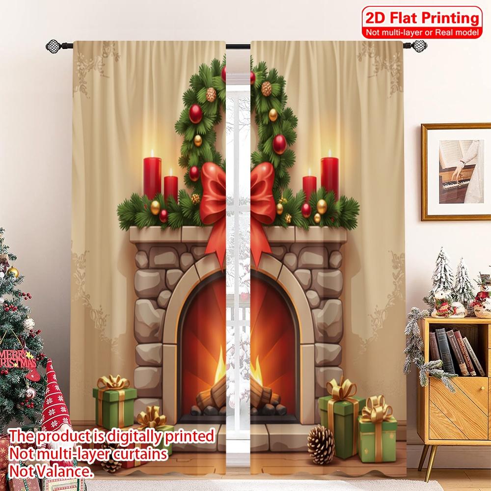 2pcs 2D flat printing Christmas Window Drapes cozy christmas fireplace holiday decorations Polyester Without Electricity 52.50×116.00 CM 2pcs
2pcs 2D flat printing Christmas Window Drapes cozy christmas fireplace holiday decorations Polyester Without Electricity 52.50×116.00 CM 2pcs