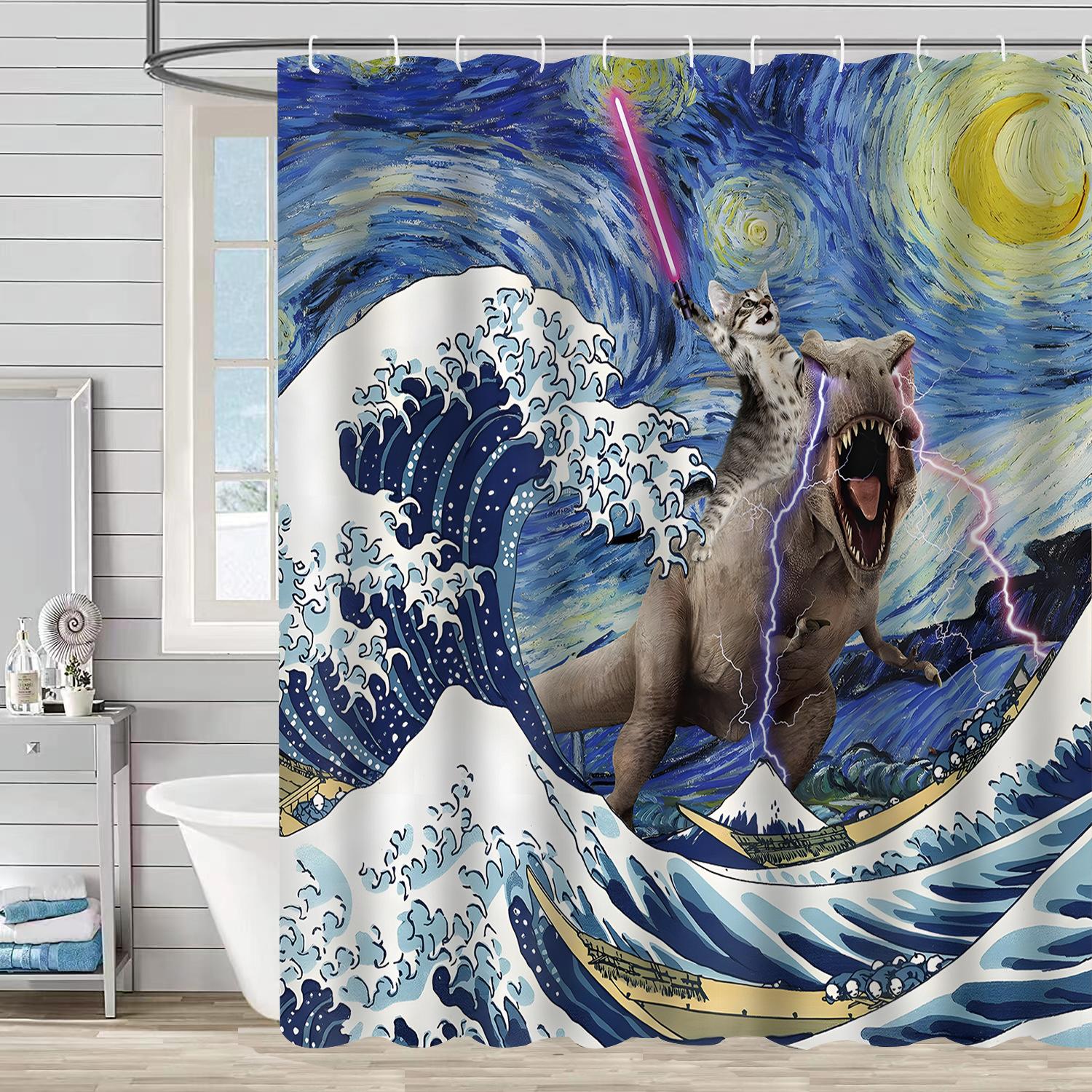 Цікава Душова Завіса з Принтом Декорація для Ванної Кімнати 200 * 180 см
Цікава Душова Завіса з Принтом Декорація для Ванної Кімнати 200 * 180 см