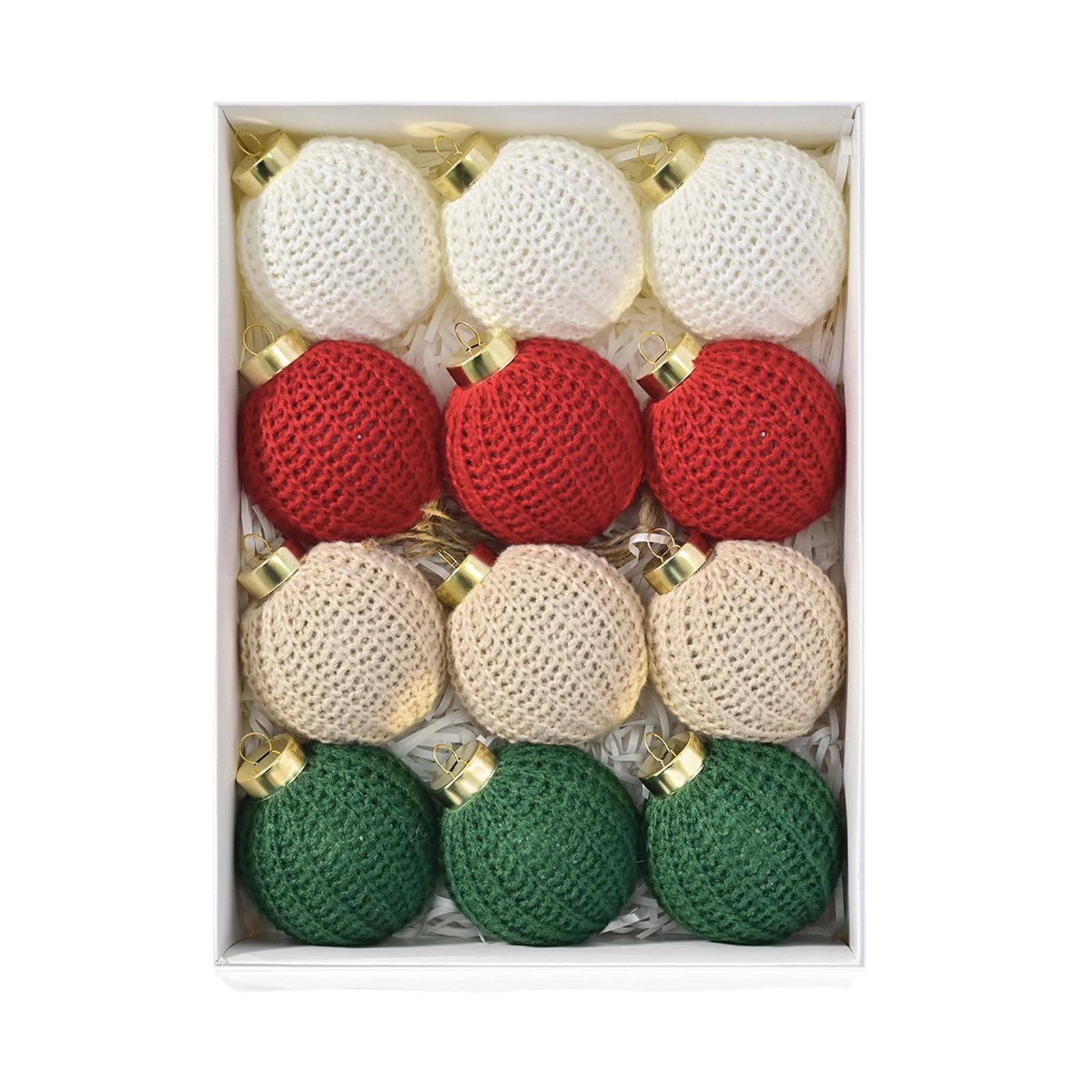 12-piece Knitted Decorative Ball Christmas Tree Ornament For Home Decoration One Size
12-piece Knitted Decorative Ball Christmas Tree Ornament For Home Decoration One Size