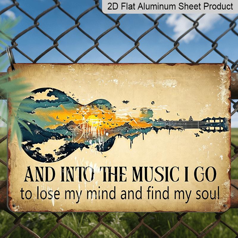 2D Flat, 1pc of Vintage Guitar Aluminum Wall Decoration - Sturdy Music Quote Sign And Into The Music I Go... Lose My Mind Find My Soul - Large Size 20*30cm
2D Flat, 1pc of Vintage Guitar Aluminum Wall Decoration - Sturdy Music Quote Sign And Into The Music I Go... Lose My Mind Find My Soul - Large Size 20*30cm