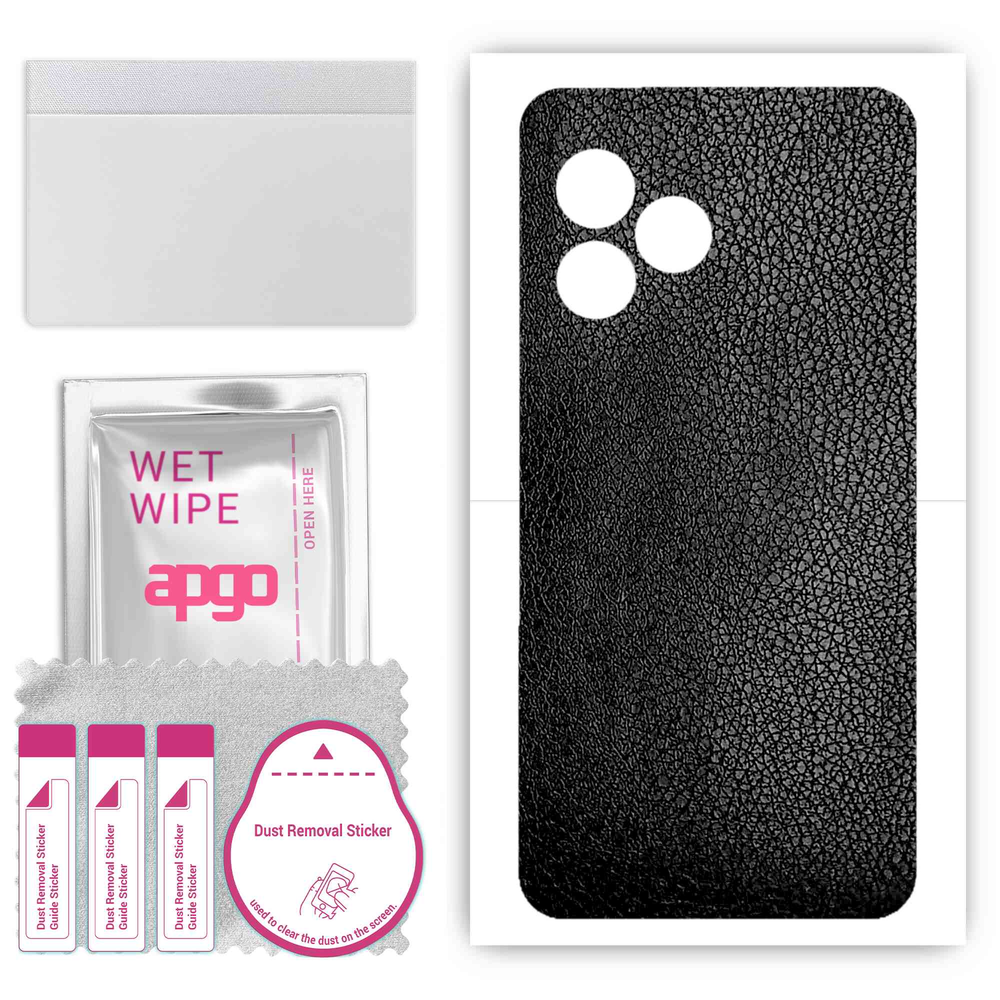 apgo Protective Skin Sticker for the back compatible with Realme C51, Wrap Film, Foil, Vinyl - Pattern Black Leather
apgo Protective Skin Sticker for the back compatible with Realme C51, Wrap Film, Foil, Vinyl - Pattern Black Leather