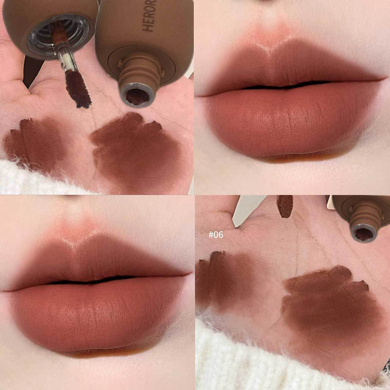 6-color Silk Mist Rich Color Locking Lip Mud Matte White Lip Mud Does Not Stick To The Cup Lipstick Makeup 3.5g
6-color Silk Mist Rich Color Locking Lip Mud Matte White Lip Mud Does Not Stick To The Cup Lipstick Makeup 3.5g