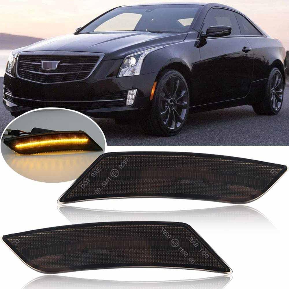 ATS/XT5 Amber LED Side Marker Lights for 2017-2024 Cadillac XT5, 2013-2014 Cadillac ATS, 2019-2021 Chevy Blazer Smoked Lens Front Markers Driving Smoke Lens
ATS/XT5 Amber LED Side Marker Lights for 2017-2024 Cadillac XT5, 2013-2014 Cadillac ATS, 2019-2021 Chevy Blazer Smoked Lens Front Markers Driving Smoke Lens