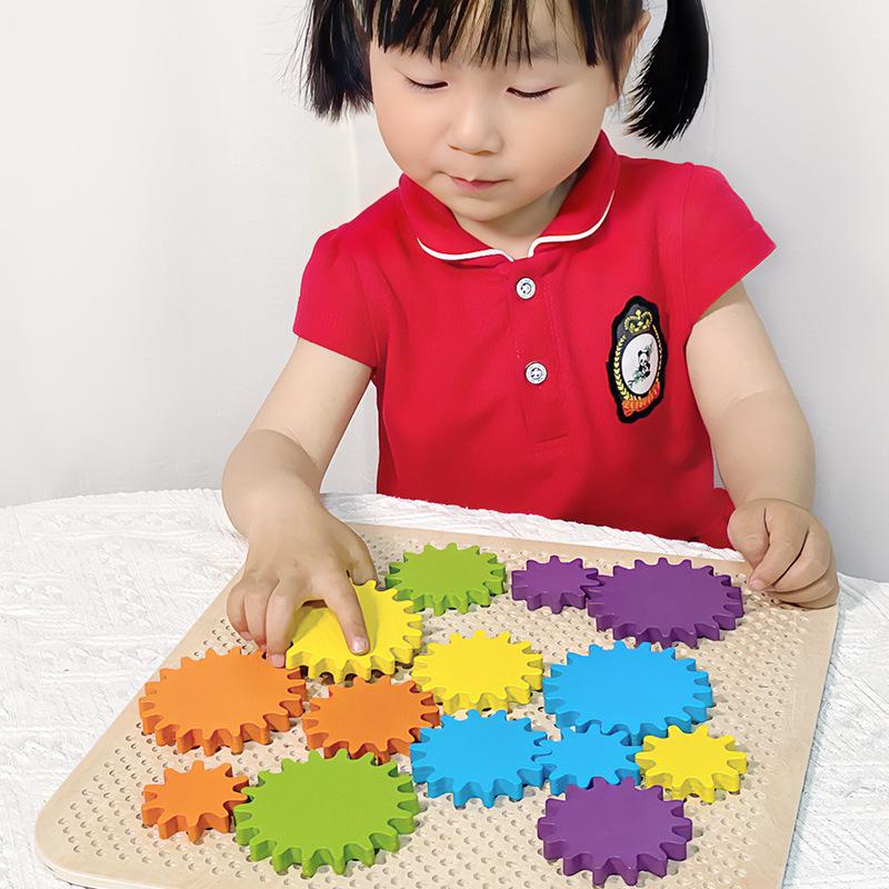 Children s rotating gear puzzle board Toddler color cognition space thinking training game puzzle wooden toy
Children s rotating gear puzzle board Toddler color cognition space thinking training game puzzle wooden toy