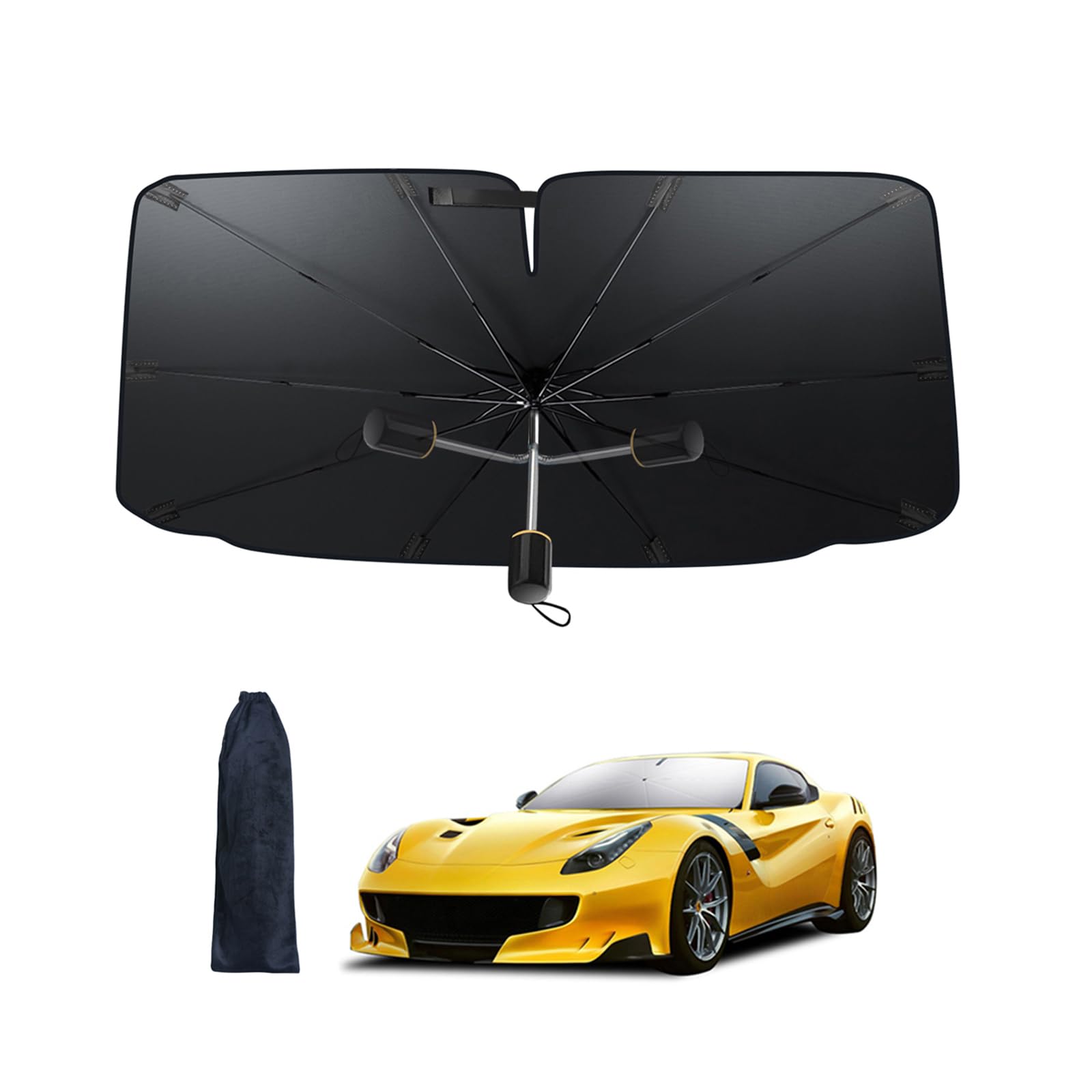 CHICHL 2025 Improved Complete Fit; Car Sun Shade; Umbrella-shaped; Light Vehicles; Universal Models; Medium-Sized M Approx. 130*75cm
CHICHL 2025 Improved Complete Fit; Car Sun Shade; Umbrella-shaped; Light Vehicles; Universal Models; Medium-Sized M Approx. 130*75cm
