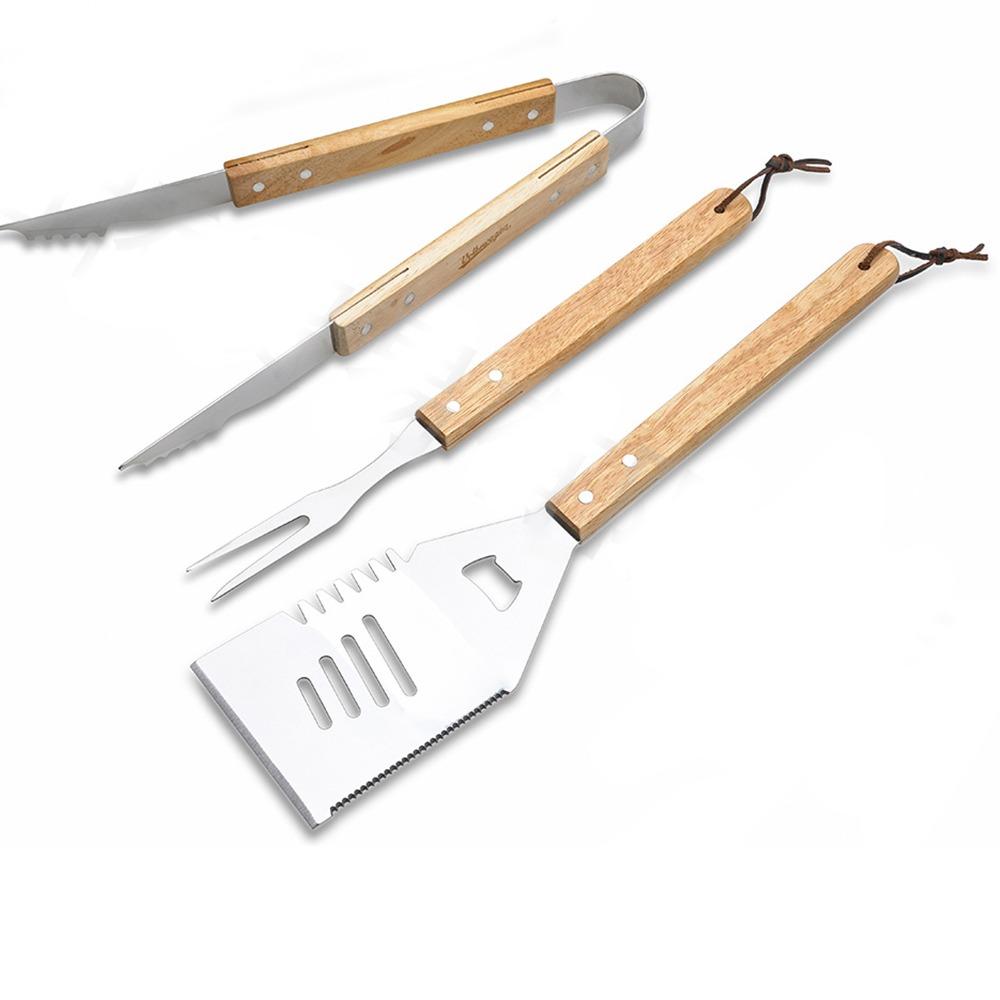 3Pcs Multifunction BBQ Tools Set with Wooden Handle Grill Essential Accessories Camping Picnics
3Pcs Multifunction BBQ Tools Set with Wooden Handle Grill Essential Accessories Camping Picnics