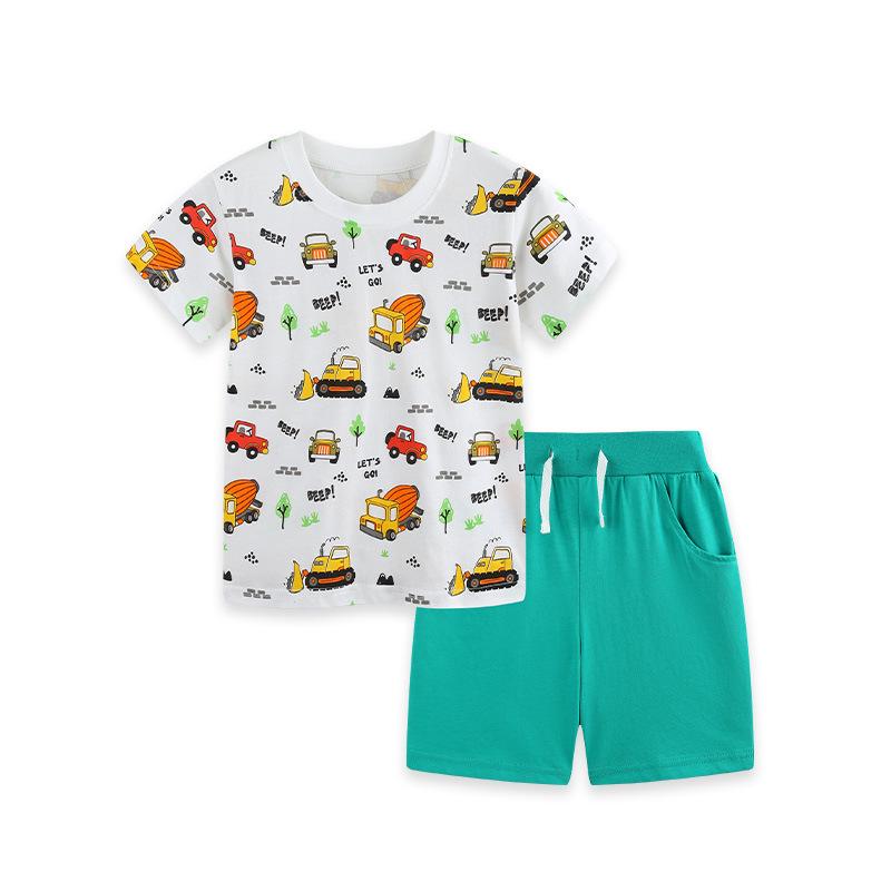 European & American Style Kids Summer Construction Vehicle Print Shorts Set Size 3Y (100cm)
European & American Style Kids Summer Construction Vehicle Print Shorts Set Size 3Y (100cm)