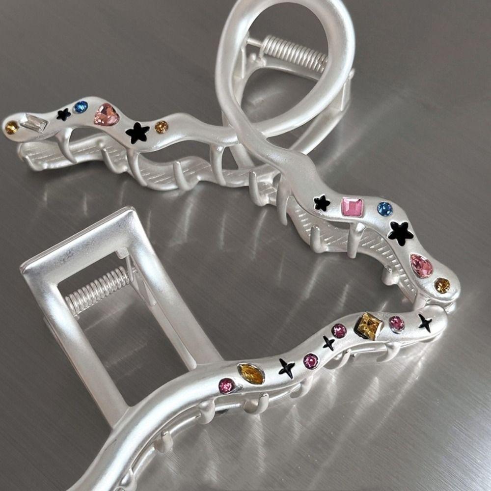 New Simple Zircon Star Metal Frosted Hairpin Hair Accessories Large Shark Clip Hair Clip
New Simple Zircon Star Metal Frosted Hairpin Hair Accessories Large Shark Clip Hair Clip