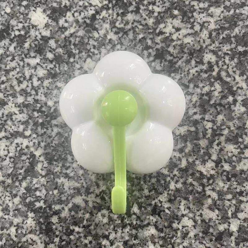 Креативный крючок-присоска в виде цветка без пробивания отверстий, многофункциональный, для ванной, кухни, многоразовый, не оставляющий следов, мощная полка для хранения белый